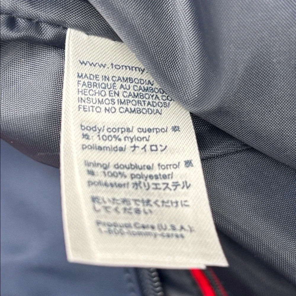 Tommy Hilfiger Navy Blue Nylon Tote Teacher Work Laptop Travel Preppy Bag School